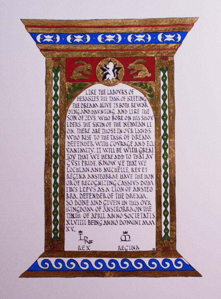 Rabbit's Lion Scroll