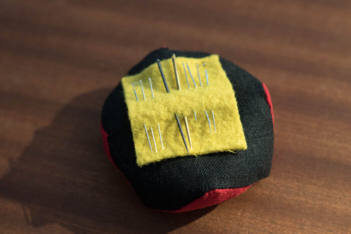 linen biscornu